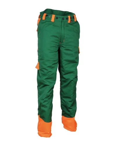 CHAIN STOP Pantaloni antitaglio arancioni alta visibilità, Classe 1