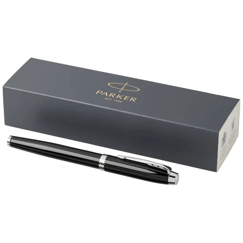 Parker IM Penna Roller Metallo Silver, Eleganza e Affidabilità Nero / Cromato