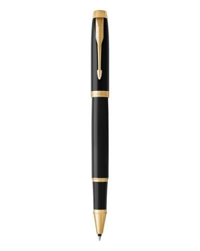 Parker IM Penna Roller Metallo Silver, Eleganza e Affidabilità Nero / Oro
