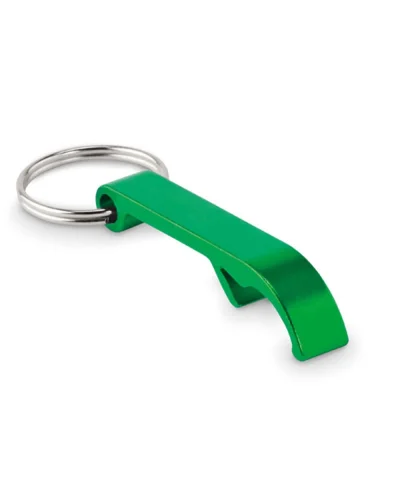 OVIKEY Apribottiglie portachiavi alluminio riciclato lucido 7,5cm Verde