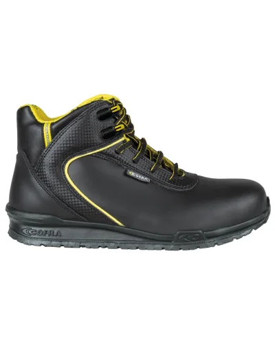 Scarpe antinfortunistiche Bohr S3 nere in pelle, punta alluminio