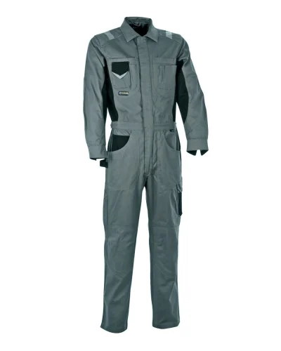 Tuta da lavoro Hangar resistente con zip Grigio/Nero