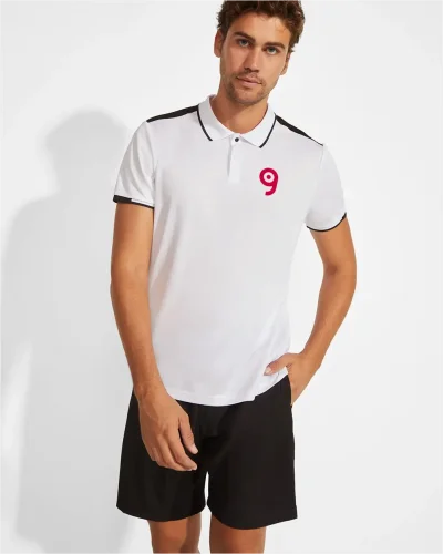 Polo uomo tamil modern fit in poliestere riciclato antibatterico