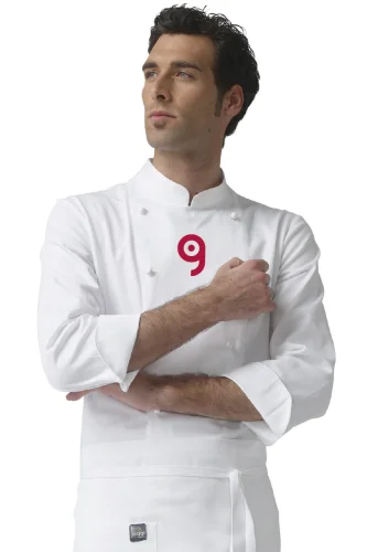 Giacca cuoco Artur Ego Chef antimacchia bottoni rossi