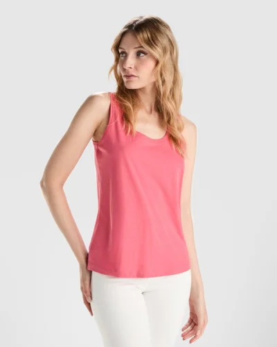 Nara Canotta Donna in Cotone 100%, Medium Fit