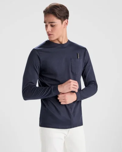 Maglietta Shiba lunga 100% cotone con taschino e polsini resistenti