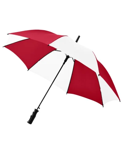 Ombrello Barry 23", automatico, poliestere resistente, vari colori Rosso / Solido Bianco