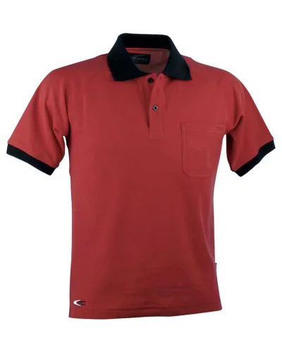 Polo da lavoro Martinique uomo cotone resistente Rosso