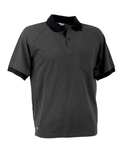 Polo da lavoro Martinique uomo cotone resistente Antrancite/Nero