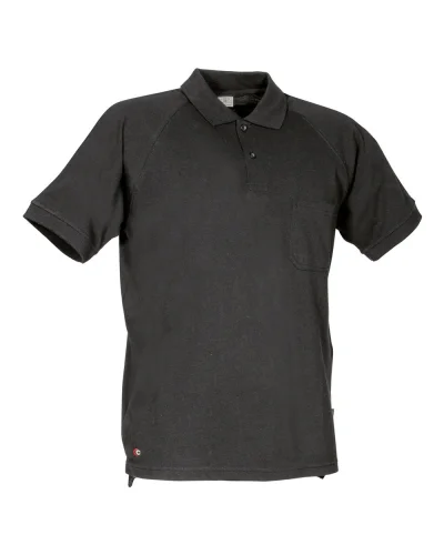 Polo da lavoro Martinique uomo cotone resistente Nero