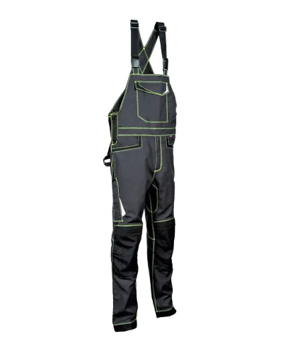 Salopette da lavoro VISEU con tasche rinforzate multitasche Antracite/nero/lime