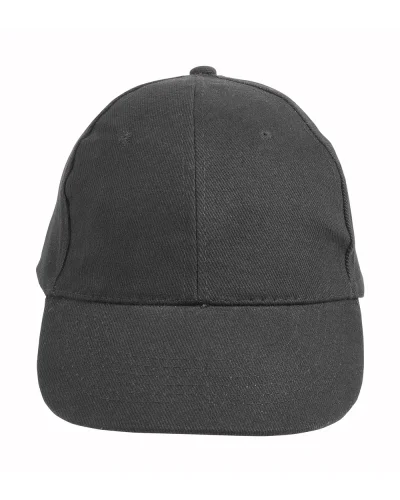 Cappellino multicolor cotone pesante, 6 pannelli, taglia unica Nero