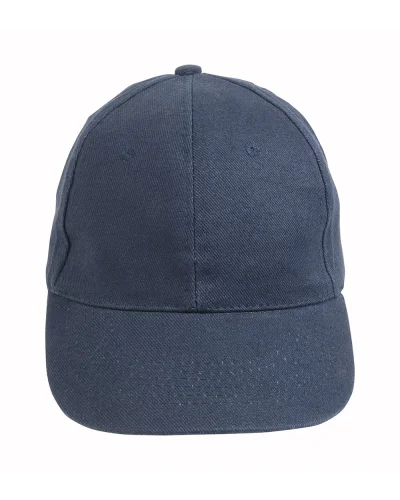 Cappellino multicolor cotone pesante, 6 pannelli, taglia unica Blu scuro