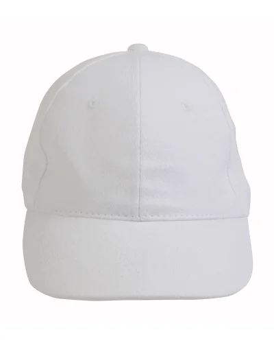 Cappellino multicolor cotone pesante, 6 pannelli, taglia unica Bianco