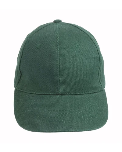Cappellino multicolor cotone pesante, 6 pannelli, taglia unica Verde