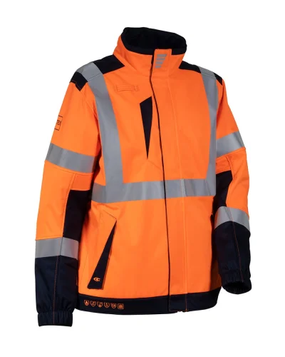Giacca antifiamma alta visibilità Pacaya gialla | Arancione/navy