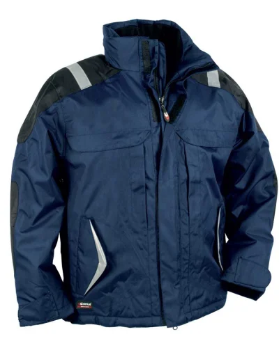 Giubbotto da lavoro imbottito Cyclone, antivento Navy/Nero