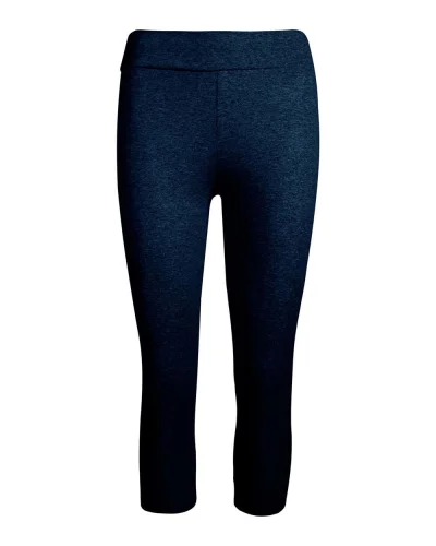 Leggings corti donna in cotone 90% elastan Blu Navy
