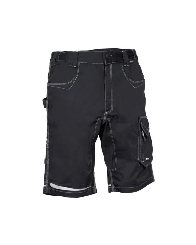 Serifo pantaloncini da lavoro resistenti con tasche multiple Nero/Nero