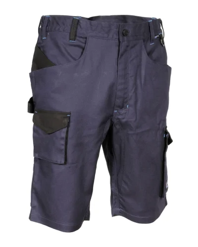 Pantaloni corti multitasche da lavoro Liegi resistenti Navy/Nero