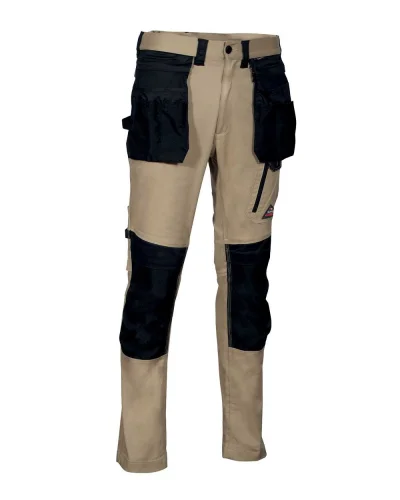 Kudus pantaloni da lavoro elasticizzati, resistenti e comodi Corda/Nero