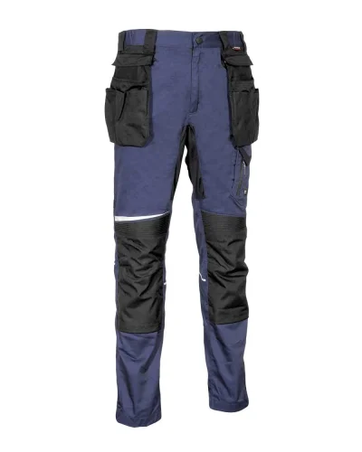 Pantaloni da lavoro Lemno multitasche rinforzati Navy/Nero