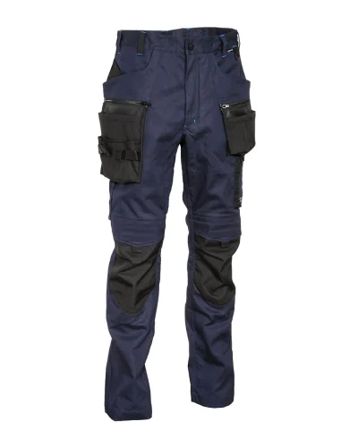 Pantaloni da lavoro Biwer grigi multitasche resistenti ed elastici Navy/Nero