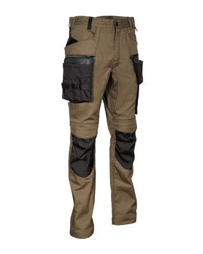 Pantaloni da lavoro Biwer grigi multitasche resistenti ed elastici Fango/Nero
