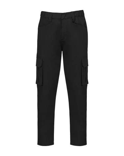 Pantaloni uomo eco MULTITASCHE , cotone bio Black