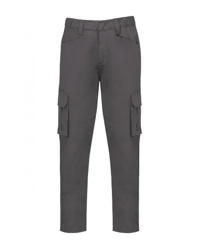 Pantaloni uomo eco MULTITASCHE , cotone bio Dark Grey