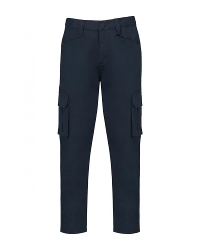 Pantaloni uomo eco MULTITASCHE , cotone bio Navy
