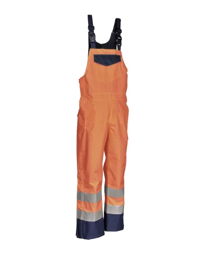 Salopette alta visibilità Melk gialla, riflettente e resistente Arancione/navy