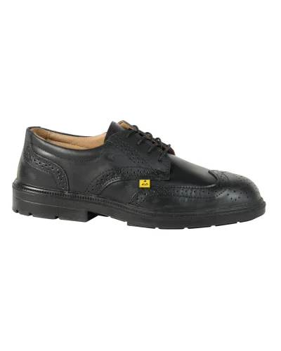 Scarpe antinfortunistiche Golden S1 ESD in pelle nera, punta acciaio