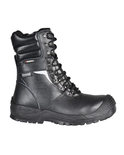 Stivali da lavoro Bragi S3 CI HRO SRC pelle nera Thinsulate zip
