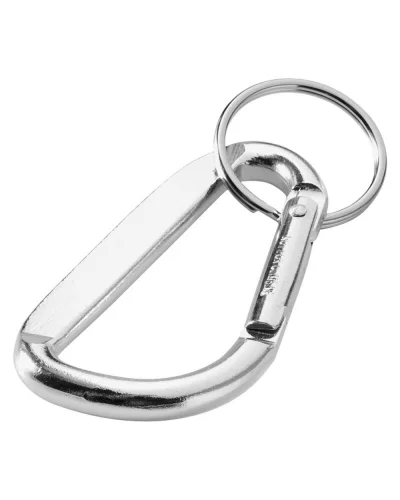 Portachiavi moschettone Timor in alluminio leggero metallizzato Argento