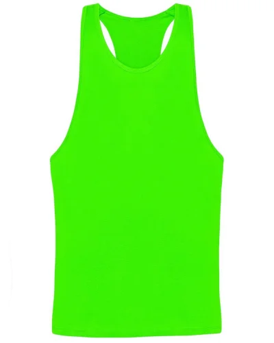 Canotta Holidays unisex fluo 100% cotone, sport e spiaggia Green fluo