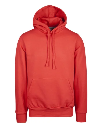 Felpa con Cappuccio  Regular, French Terry Rosso Sport