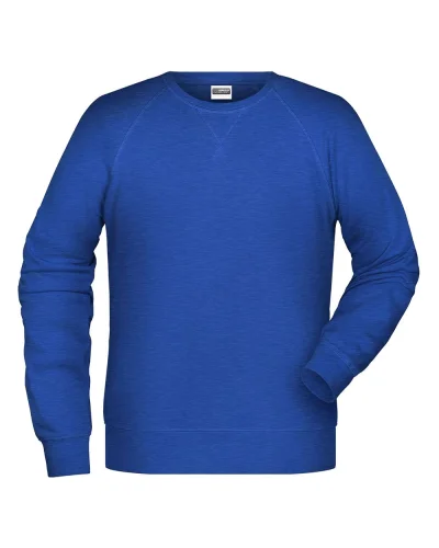 Felpa Uomo Girocollo French Terry Premium 85% Cotone Ink Melange