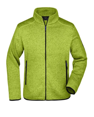 Giacca Fleece Uomo, Regular Fit, Poliestere Kiwi Melange / Royal