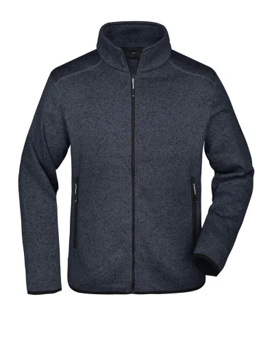 Giacca Fleece Uomo, Regular Fit, Poliestere Dark Grey Melange / Silver