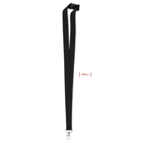 PANY Lanyard con gancio metallo e sicurezza Nero