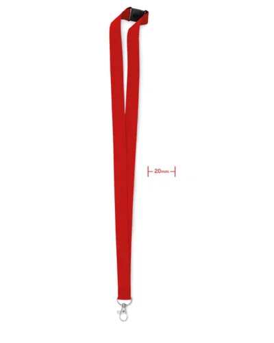 PANY Lanyard con gancio metallo e sicurezza Rosso