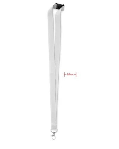 PANY Lanyard con gancio metallo e sicurezza Bianco