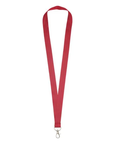Lanyard Impey in poliestere colorato con gancio ovale robusto 2x49cm Rosso
