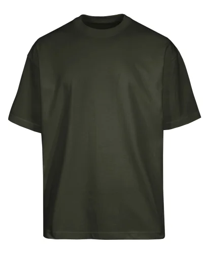 Maglia Girocollo Cotone 100% , Regular, Manica Corta, Leggera Militare Scuro