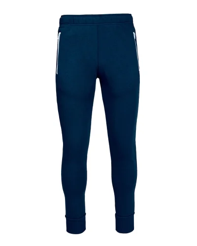 Pantalone Felpa Soft Uomo in Cotone 75% Blu Navy/ Bianco