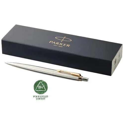 Parker Jotter Penna a Sfera Metallo Argento con Refill QuinkFlow