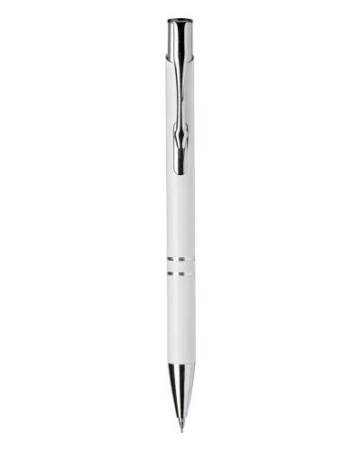 Penna a sfera Albacete in alluminio con refill Bianco
