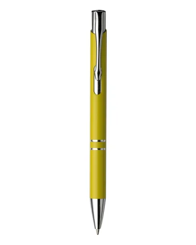 Penna a sfera Albacete in alluminio con refill Giallo