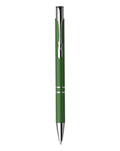Penna a sfera Albacete in alluminio con refill Verde Chiaro
